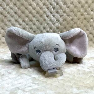 Philips Soothie Snuggler Gray Stuffed Animal Paci Holder